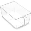 BINO | Clear Storage Organizer | THE HOLDER COLLECTION | Clear Containers for Organizing with Built-in Handles | Pantry Organization and Storage | Fridge Organizer | Smart Storage Bin Cabinet | Large(Large)