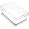 BINO | Plastic Storage Bins, Large – 12 Pack | THE HANDLER COLLECTION | Multi-Use Organizer Bins | Built-In Handle | BPA-Free | Pantry Organization | Home Organization | Fridge Organizer | Freezer Org(12PK – LARGE – 14 x 8 x 4)