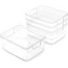 BINO | Plastic Storage Bins, Small – 24 Pack | THE LUCID COLLECTION | Multi-Use Organizer Bins | Built-In Handles | BPA-Free | Pantry Organization | Home Organization | Fridge Organizer | Freezer Org(24PK – SMALL)