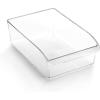 BINO | Plastic Storage Bins, X-Large – 24 Pack | THE CURVE COLLECTION | Multi-Use Organizer Bins | Built-In Handle | BPA-Free | Pantry Organization | Home Organization | Fridge Organizer | Freezer Org(24PK – MEDIUM)