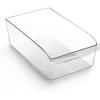 BINO | Plastic Storage Bins, X-Large – 24 Pack | THE CURVE COLLECTION | Multi-Use Organizer Bins | Built-In Handle | BPA-Free | Pantry Organization | Home Organization | Fridge Organizer | Freezer Org(24PK – X-LARGE)