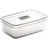 BINO | Produce Saver – 6.8 Cup/1.6L | Fridge Storage Containers for Fruits and Vegetables | Adjustable Air Vent, Removable Basket | BPA-Free Fridge Organizers(15.2 Cup)
