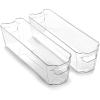BINO | Stackable Storage Bins, Large – 2 Pack | THE STACKER COLLECTION | Clear Plastic Storage Bins | Built-In Handles | BPA-Free | Containers for Organizing Kitchen Pantry | Multi-Use Organizer Bins(Small)