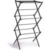 BINO 3-Tier Collapsible Drying Racks | Black | Air Drying & Hanging | Foldable Portable Indoor & Outdoor | Space Saving Clothes Dryer Stand | Home Dorm Apartment Essentials