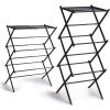 BINO 3-Tier Collapsible Drying Racks | Black | Laundry Foldable Rack | Air Drying & Hanging | Foldable Portable Indoor & Outdoor | Space Saving Clothes Dryer Stand