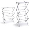 BINO 3-Tier Collapsible Drying Racks | White | Laundry Foldable Rack | Air Drying & Hanging | Foldable Portable Indoor & Outdoor | Space Saving Clothes Dryer Stand