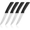 BINO 4-Piece Stainless Steel Steak Knife Set – Speckled Black | Small Knives | Sharp Knife Set | Meat Knife Set | Kitchen Dinner Knives | Cutting Knives | Non-Stick & Rust-Resistant Dinner Knives