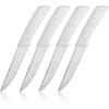 BINO 4-Piece Stainless Steel Steak Knife Set – Speckled White | Small Knives | Sharp Knife Set | Meat Knife Set | Kitchen Dinner Knives | Cutting Knives | Non-Stick & Rust-Resistant Dinner Knives