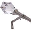 BINO Adjustable Curtain Rod – 42″to 120″, Silver – Modern Decorative Rods for Windows(Silver)