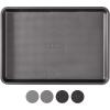 BINO Bakeware Nonstick Cookie Sheet Baking Tray, 9 x 13 Inch – Gunmetal | Premium Quality Textured Baking Sheet with Even-Flow Technology | Dishwasher Safe | Non-Toxic(Gunmetal)
