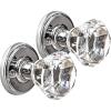 BINO Crystal Functional Interior Door Knobs Set – Chrome – Crystal Door Knobs Interior Crystal Knobs Door Knob