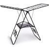 BINO Gullwing Steel Drying Rack Foldable, Sturdy, and Collapsible Laundry Solution – Collapsing Laundry Drying Rack – Space Saving – Home Essentials (Black)