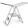 BINO Gullwing Steel Drying Rack Foldable, Sturdy, and Collapsible Laundry Solution – Collapsing Laundry Drying Rack – Space Saving – Home Essentials (Silver)