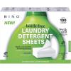 BINO Laundry Detergent Sheets – Fragrance Free | 100 Loads | Stain Fighting | Bottle-Free Ultra Concentrated Dissolving Laundry Soap | Recyclable Packaging | Paraben, Phosphate & Dye Free