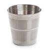 BINO Metal Waste Basket for Home, Office, Bathroom, Dorm, Kitchen and More | Trash Can Bin for Bedroom | Desk Trash Can | Home Essentials(Shiny Stripes)