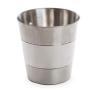 BINO Metal Waste Basket for Home, Office, Bathroom, Dorm, Kitchen and More | Trash Can Bin for Bedroom | Desk Trash Can | Home Essentials(Shiny/Matte)