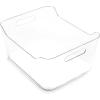 BINO Plastic Storage Basket, X-Large | Multi-Use Storage Basket | Rectangular Cabinet Organizer | Baskets for Organizing with Handles | Home & Office Organization & Container Storage