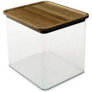 BINO | Food Storage Containers with Bamboo Lids, 3.8 Qt/3.6 Liter – 20 Pack | THE SNAP+ COLLECTION | Airtight Food Storage Containers with Lids Pantry Organization BPA-Free Containers for Organizing(Acacia)