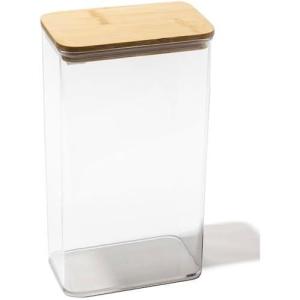 BINO | Food Storage Containers with Bamboo Lids, 3.8 Qt/3.6 Liter – 20 Pack | THE SNAP+ COLLECTION | Airtight Food Storage Containers with Lids Pantry Organization BPA-Free Containers for Organizing(Bamboo)