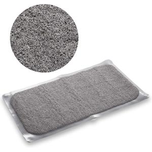 BINO | Loofah Non-Slip Bath Mat for Tub – Grey | Spa-Inspired Comfort, Quick-Drying, Secure Suction Cups | Exfoliating Shower Mat for a Luxurious and Safe Bathing Experience(Light Grey)