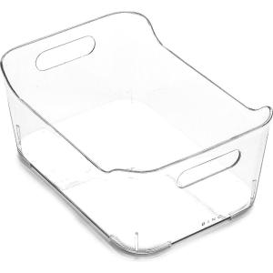 BINO | Plastic Storage Bins, Small | The SOHO Collection | Multi-Use Organizer With Built-in Handles | BPA-Free | for Pantry, Home, Fridge, and Freezer Organization