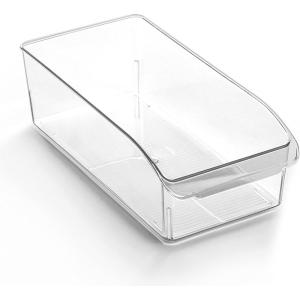 BINO | Plastic Storage Bins, X-Large – 24 Pack | THE CURVE COLLECTION | Multi-Use Organizer Bins | Built-In Handle | BPA-Free | Pantry Organization | Home Organization | Fridge Organizer | Freezer Org(24PK – SMALL)
