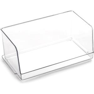 BINO | Stackable Plastic Storage Bins, Large | THE MYRIAD COLLECTION | Multipurpose Bins | Pantry Organizers And Storage | Home Organization Containers | Clear Plastic Fridge Bin | Freezer Organizer(Large)
