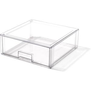 BINO | Stackable Storage Drawers, Small – Clear | THE CRATE COLLECTION | Storage Bins With Drawers | Bathroom Organizers | Under Sink Organizer | Vanity Cabinet Home Organization(X-Large)