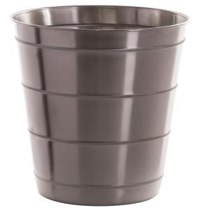 BINO Metal Waste Basket for Home, Office, Bathroom, Dorm, Kitchen and More | Trash Can Bin for Bedroom | Desk Trash Can | Home Essentials(Striped Rope)