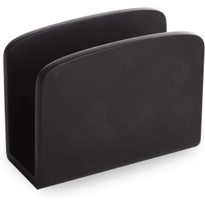 BINO Napkin Holder – Matte Marble Napkin Dispenser for Dinner Table | Black Kitchen Accessory(Black)