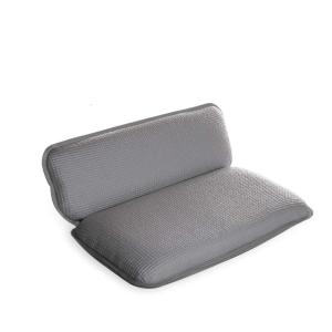 BINO Non-Slip Cushioned Bath Pillow with Suction Cups, White – Spa Pillow Bath Pillows for Tub Neck and Back Support Bathtub Pillows for Tub Accessories Set Rest(Silver)
