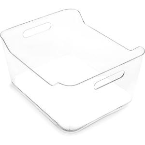 BINO Plastic Storage Basket, X-Large | Multi-Use Storage Basket | Rectangular Cabinet Organizer | Baskets for Organizing with Handles | Home & Office Organization & Container Storage