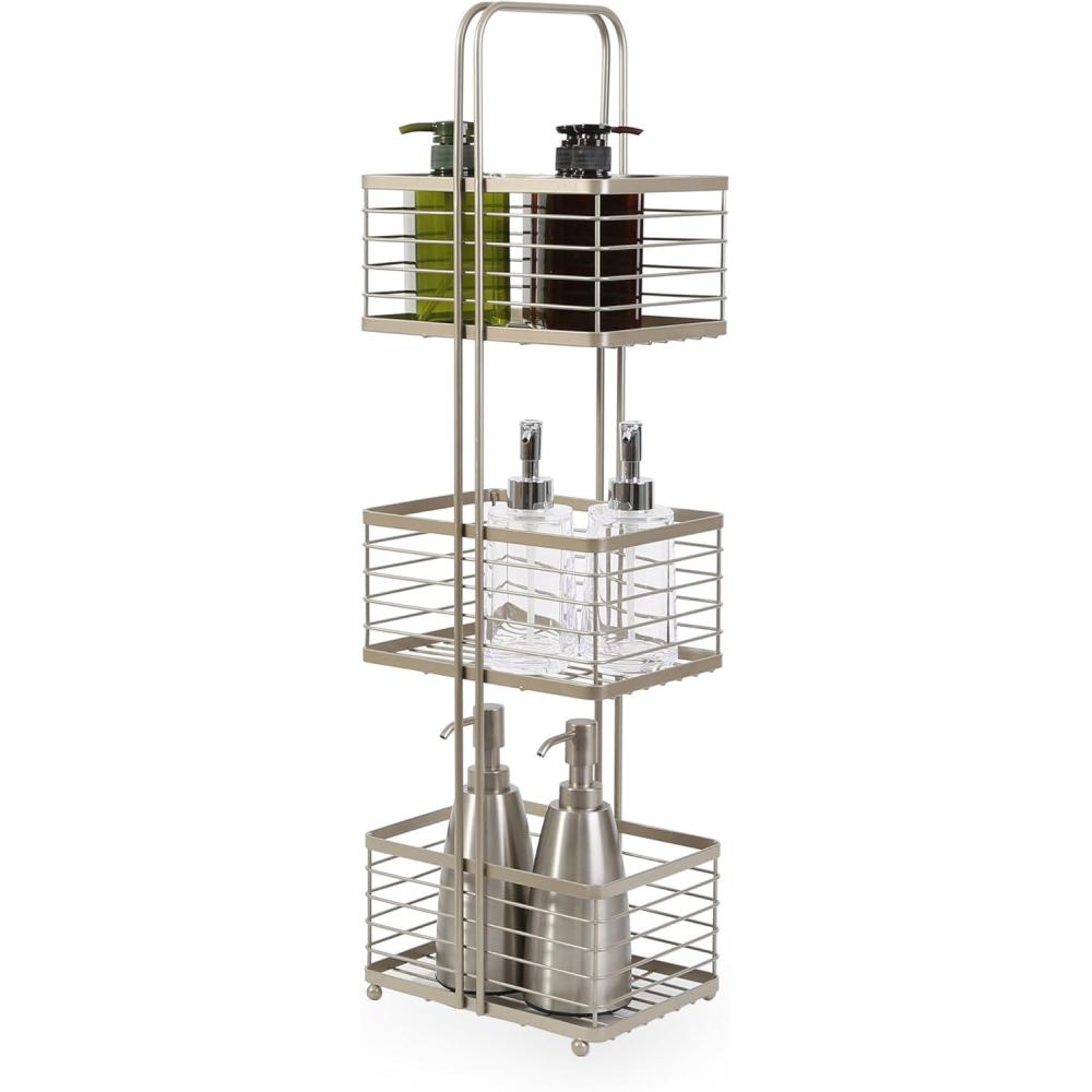 image:imageBINO Madison 3Tier Spa Tower Large Rectangle Nickel