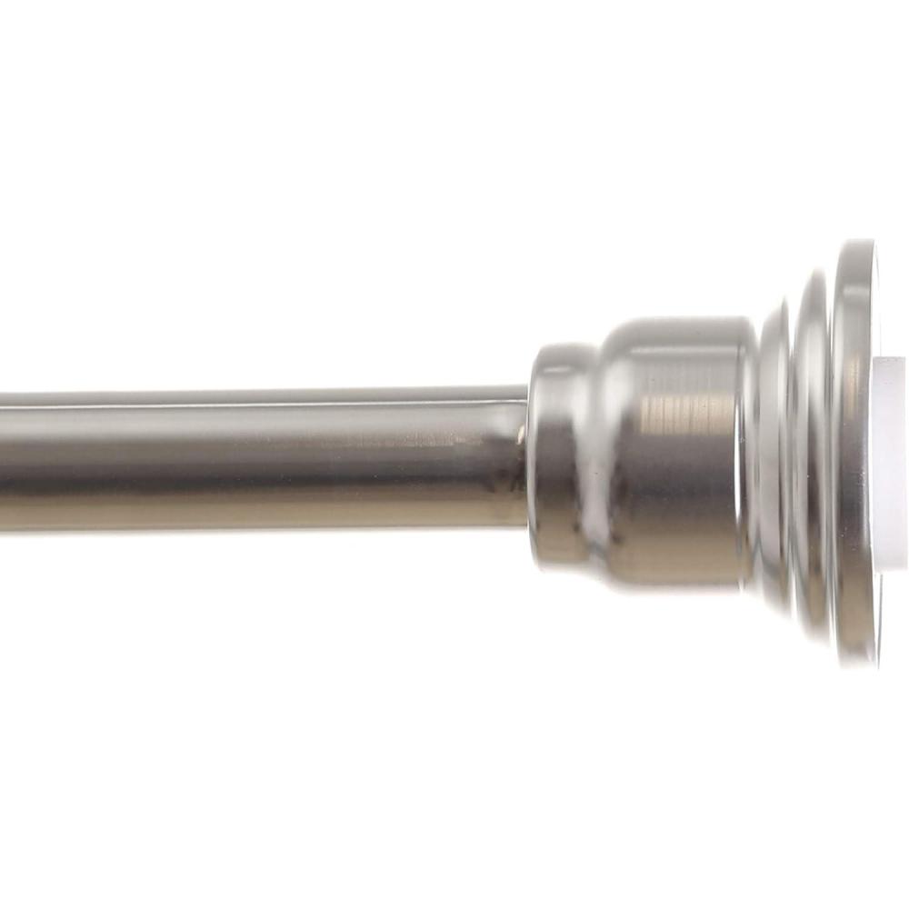 image:imageBINO Rust Proof Aluminum Tension Shower Curtain Rod  Chrome  42to 72 Adjustable Bathroom Curtain Rod Shower Rod Tension Rod Pole Tension Shower Rod