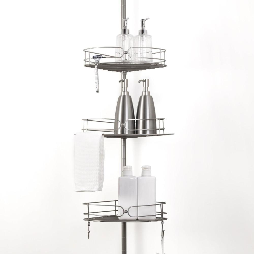 image:imageBINO Shower Caddy Shelf  Shower Rack  Shower Organizer Corner  Bathroom Shower Caddy  Shower Caddy Organizer  Bathroom Essentials  Holder Organizer  Shower Shelves Rounded