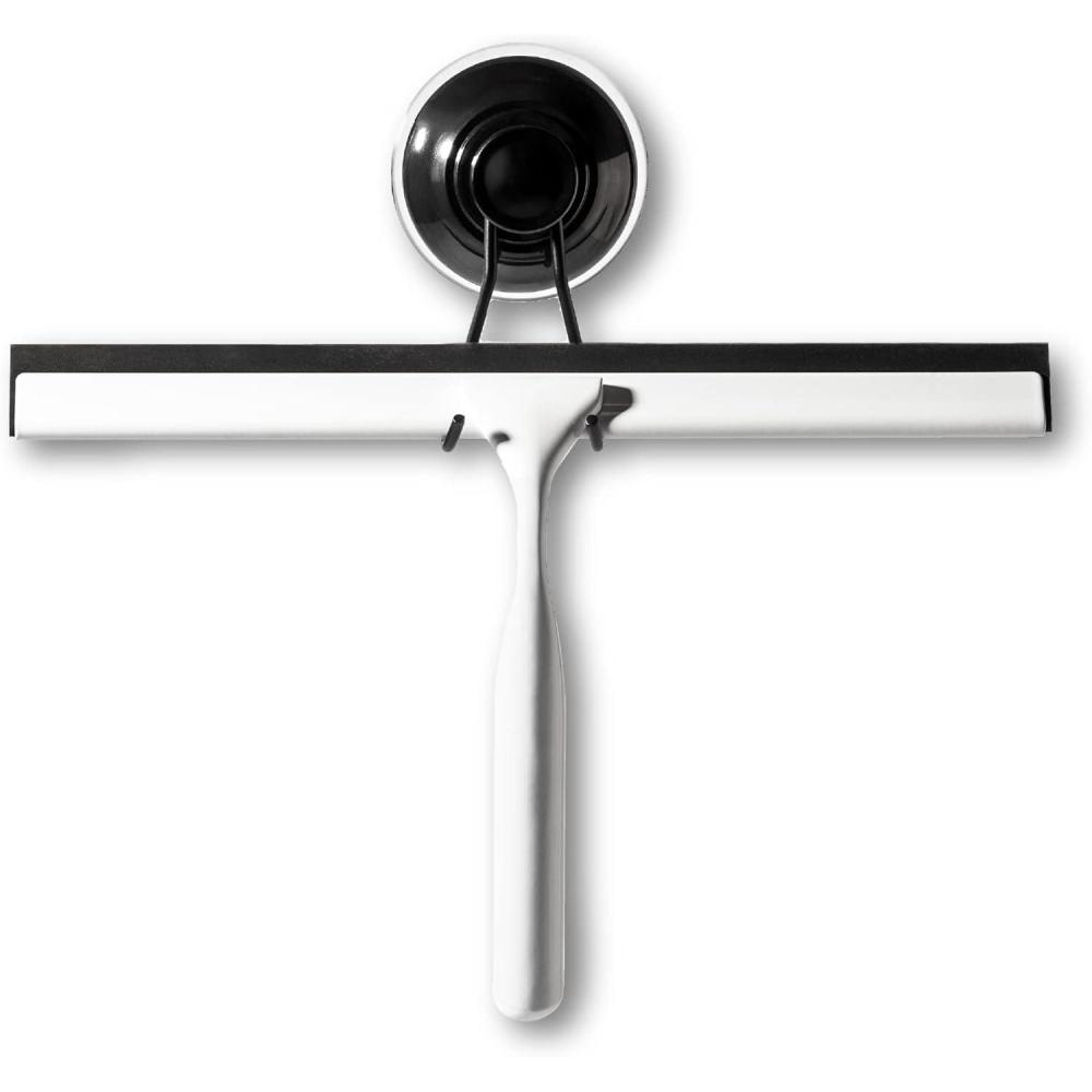 image:imageBINO Shower Squeegee for Shower Glass Door  Matte White  Shower Squeegee for Shower Doors Bathroom Squeegee for Shower Door Squeegee Small Squeegee Shower Squeegee with Suction Cup