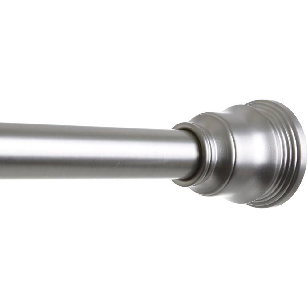 image:imageBINO Tension Shower Curtain Rod  Brushed Nickel  42to 72 Adjustable Bathroom Curtain Rod Shower Rod Tension Rod Pole Tension Shower Rod