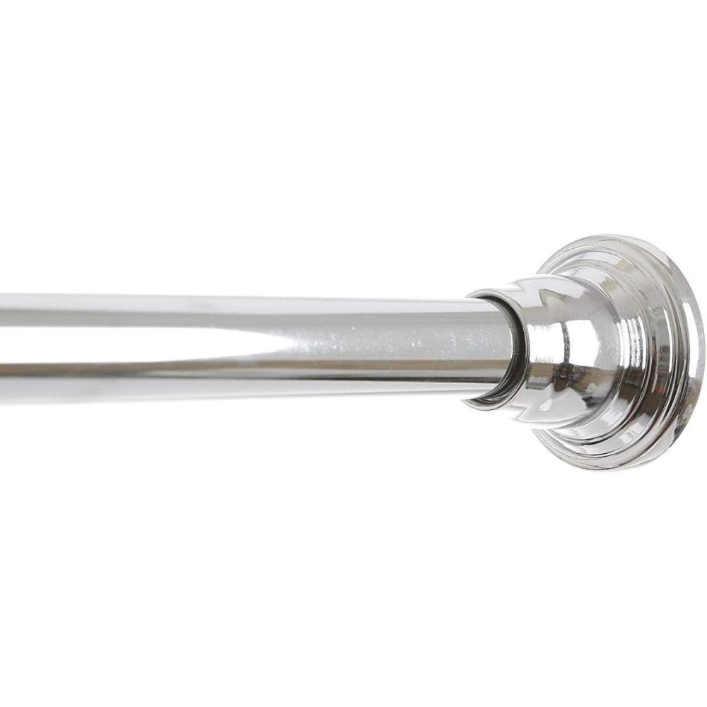 image:imageBINO Tension Shower Curtain Rod  Chrome  42to 72 Adjustable Bathroom Curtain Rod Shower Rod Tension Rod Pole Tension Shower Rod