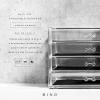 BINO | 4 Drawer Makeup Organizer | Lenox Avenue | THE MANHATTAN SERIES | Makeup Drawer Storage | Cosmetic Organizer | Plastic Vanity | Organizer Clear Makeup Organizers And Storage Cases | Acrylic