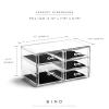 BINO | 5-Drawer Makeup Organizer, Lexington Avenue | THE MANHATTAN SERIES | Modular Design Storage Drawers | Vanity Acrylic Organizers | Stackable Storage Bins | Clear Makeup Organizers And Storage(5 Drawer)