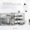 BINO | 5-Drawer Makeup Organizer, Lexington Avenue | THE MANHATTAN SERIES | Modular Design Storage Drawers | Vanity Acrylic Organizers | Stackable Storage Bins | Clear Makeup Organizers And Storage(5 Drawer)