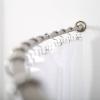 BINO | Adjustable Curved Shower Curtain Rod, Brushed Nickel – 48″to 72″| Wall Mounted | Shower Rod Expandable | Bathroom Accessories | Shower Rods For Bathroom