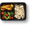 BINO | Food Containers with Cover | Black 12-Piece Set, 41 oz. 3 Compartments | Meal Storage Containers| Microwave-Safe, Freezer-Safe, and Dishwasher-Safe, BPA-Free Plastic Containers with Lids