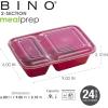 BINO | Food Containers with Cover | Red 12-Piece Set, 30 oz. 2 Compartments | Meal Storage Containers | Microwave & Dishwasher Safe, Freezer-Safe | BPA-Free Plastic with Lids