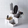 BINO | Multi Purpose 4 Compartment Organizer – Make up Organizer for Vanity – Makeup Holders for Bathroom – Toiletry Countertop – Toothbrush and Bathroom Accessories Holder – Matte Black(Matte Marble)