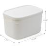 BINO | Plastic Storage Bins with Lids, 5.5 Liter – 3 Pack, Dark Brown | THE TWILL COLLECTION | Plastic Bins for Organization | Woven Storage Baskets for Organizing | Pantry Shelf Organizer Basket Bin(White)