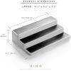 BINO 3-Tiered Spice Rack Organizer, White, Plastic, Portable, 14.6″ L x 9.5″ W x 3.4″ H