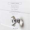BINO 4-Pack Crystal Drawer Knobs – 1.5″ Diameter (38mm), Chrome – Dresser Knobs for Dresser Drawers Crystal Knobs and Pulls Handles