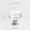 BINO 4-Pack Crystal Drawer Knobs – 1.5″ Diameter (38mm), Chrome – Dresser Knobs for Dresser Drawers Crystal Knobs and Pulls Handles