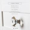 BINO 4-Pack Crystal Drawer Knobs – 1.5″ Diameter (38mm), Satin Nickel – Dresser Knobs for Dresser Drawers Crystal Knobs and Pulls Handles